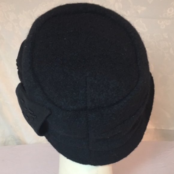 Vintage Saks Fifth Ave Black Wool Hat main image 2